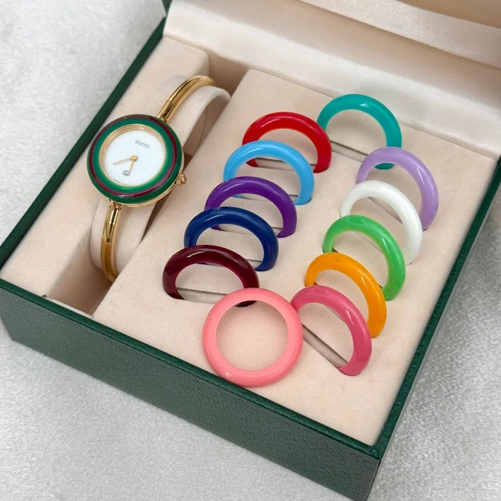AUTHENTIC VINTAGE GUCCI BEZEL WATCH - 13 INTERCHANGEABLE BEZELS